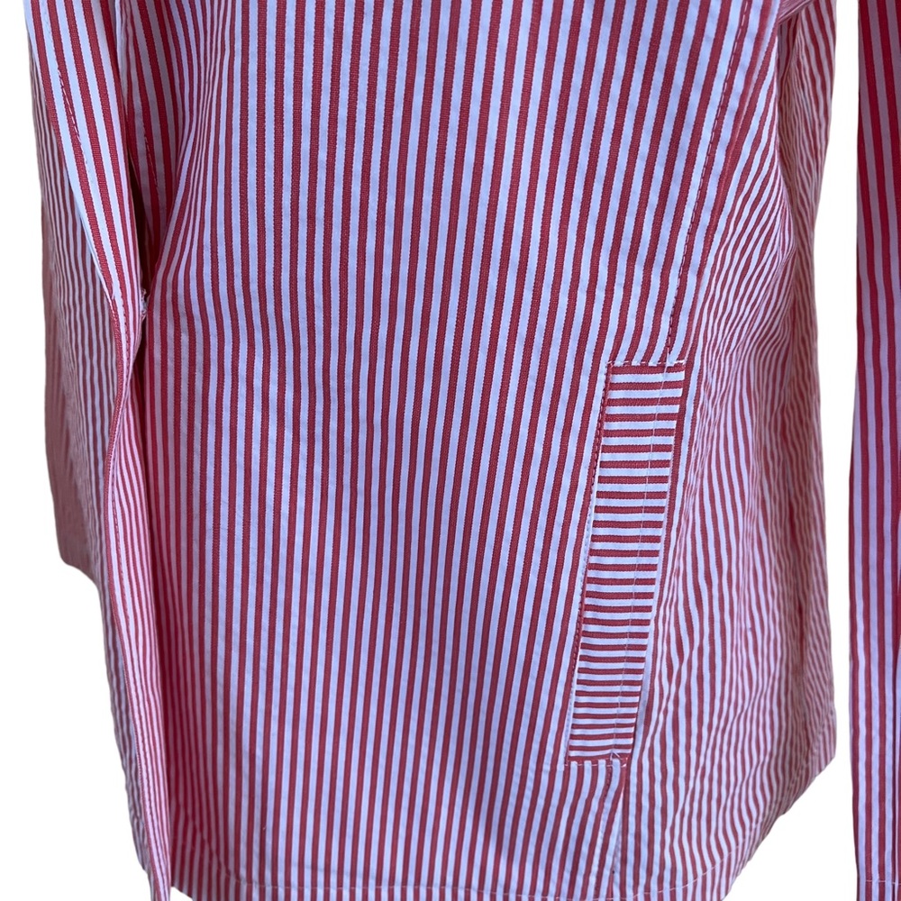 Elliot Lauren White/Orange Pinstripe One Button Blazer 12 - Picture 4 of 10
